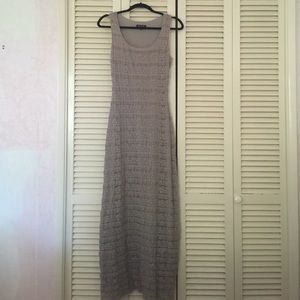 Max Edition grey lace maxi dress