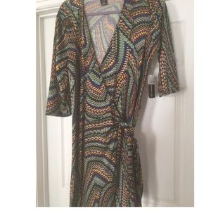 Multicolor wrap dress