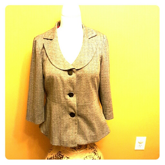 Cute blazer 3/4 sleeve Gray