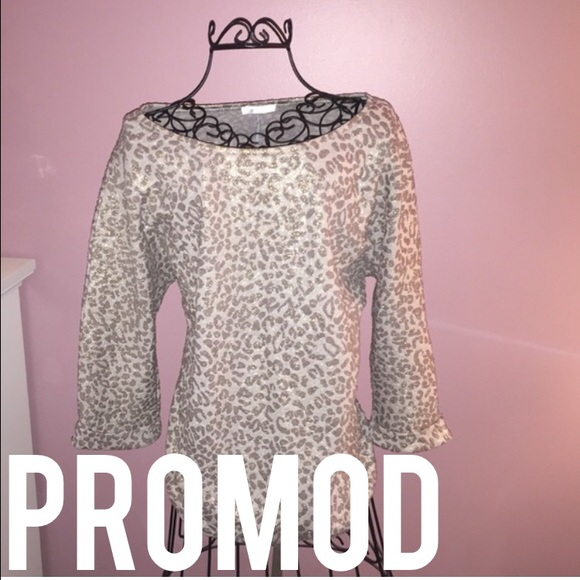 Promod Tops - Promod Sweater Like Leopard Print Top