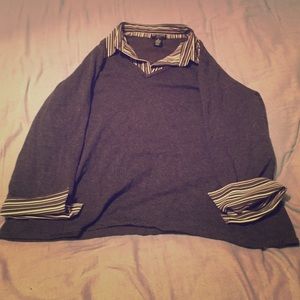 Striped colored grey shirt