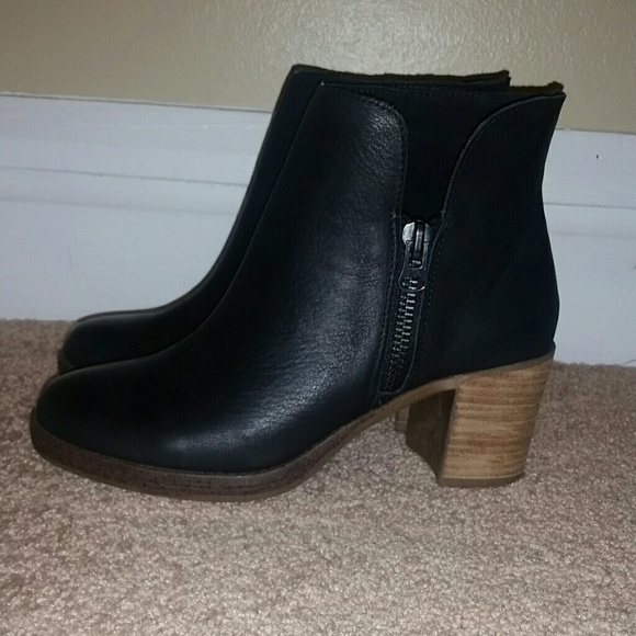Black Leather Booties