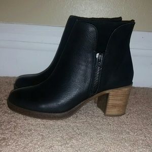 Black Leather Booties