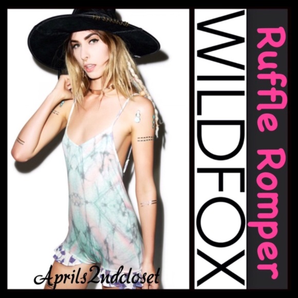 Wildfox Pants - SOLD WILDFOX Ruffle Romper Jumpsuit