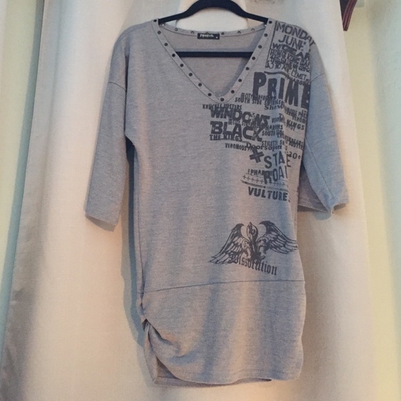 Funky light sweater top