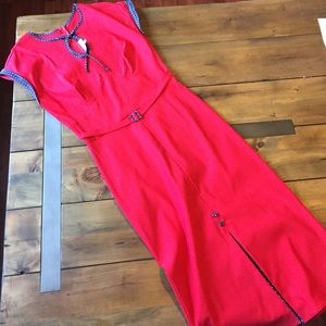 Red rockabilly XL Stop Staring pinup dress