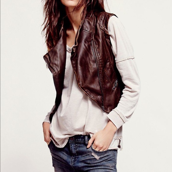 Free People Jackets & Blazers - Free People Vegan Leather Vest