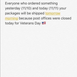Packages will be shipped tomorrow 11/12 !