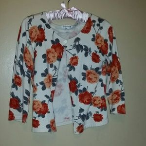 SWEET floral button up cardigan