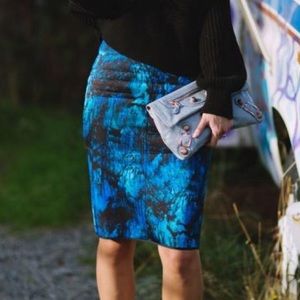 Zara bright blue skirt, M