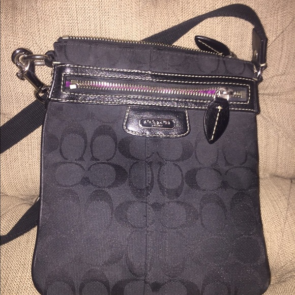 Coach crossbody with silver hardware