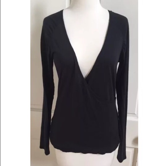 Lucy Activewear Tops - Lucy Activewear Black Cotton/Modal Long Sleeve Top