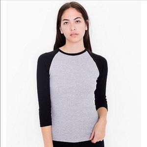 American apparel Baseball style tee