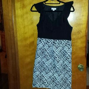 Merona Black and WhiteTank V-Neck Dress