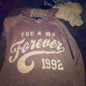 Long sleeve hooded top