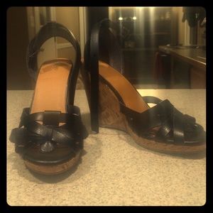 Black strappy wedges from Target. Never worn.