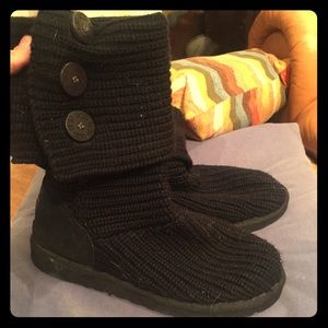 UGG Black Cardi Boots