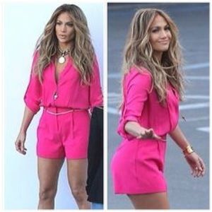 JLO BRAND hot pink romper