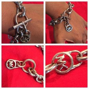 Michael Kors Link Toggle Bracelet Silver