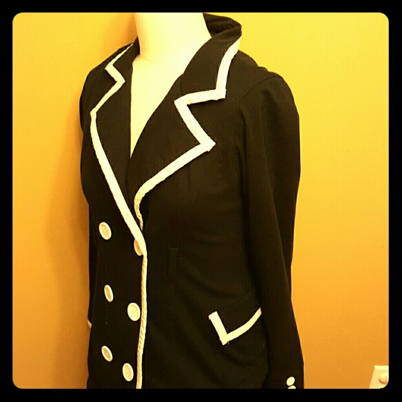 Black and White blazer/ trench coat