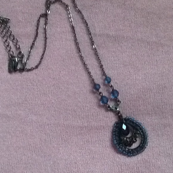 Silver and blue necklace. Bundle for savings! 👛