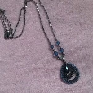 Silver and blue necklace. Bundle for savings! 👛