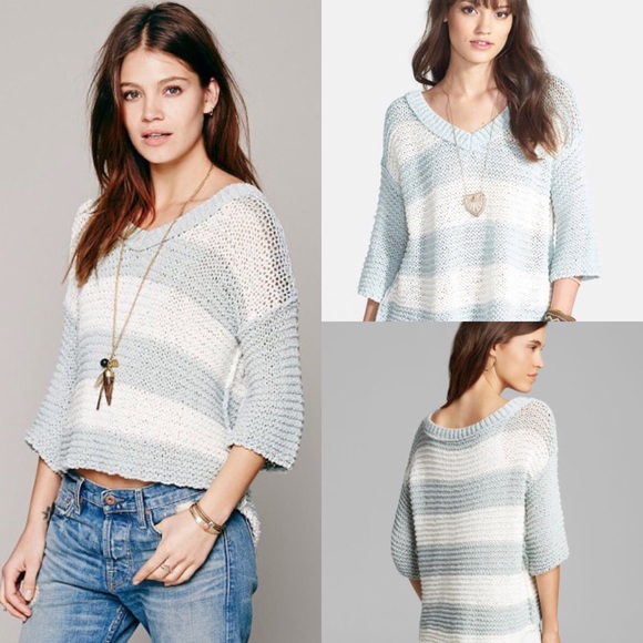Free People Stripe Park Slope Sweater - Picture 2 of 2
