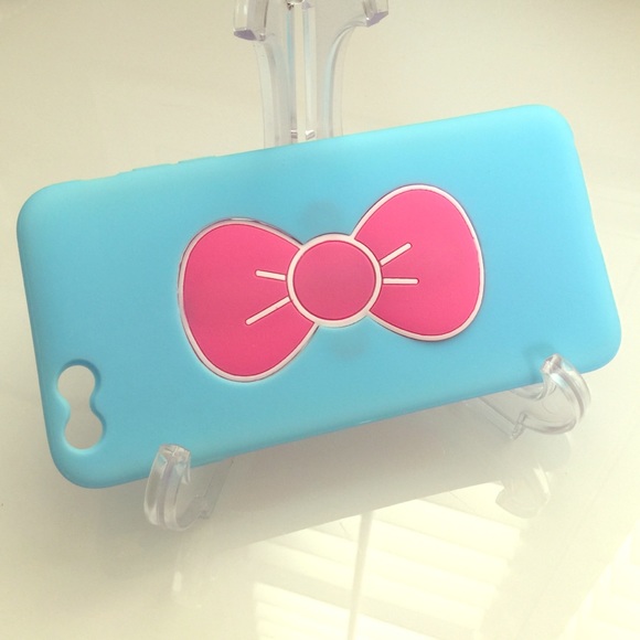 Pink Bow iPhone 6 Plus / 6s Plus Blue Case