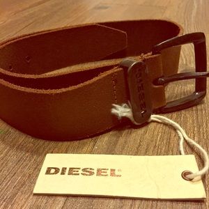 Brown leather belt