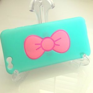 Pink Bow iPhone 6 Plus / 6s Plus Mint Green Case