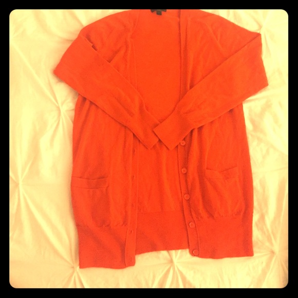 Orange JCrew Cardigan!