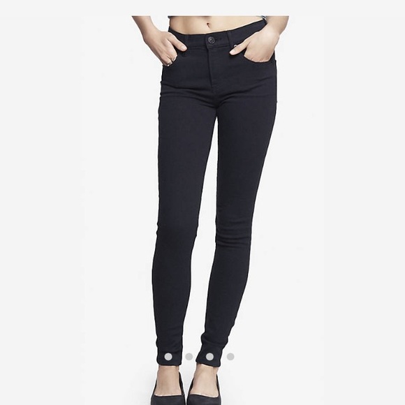 Express high waisted black Jean legging size 4