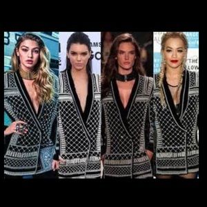 BALMAIN X H&M BEADED VELVET JACKET