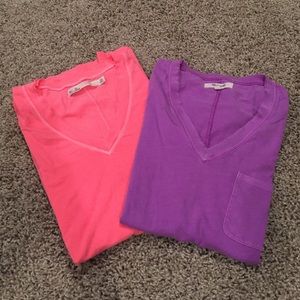 Two V-Neck Pocket T-Shirts