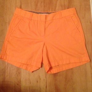 J. Crew bright orange 5" chino shorts