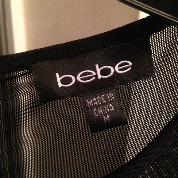 ❌❌SOLD❌❌ Bebe Peplum/Mesh dress - Picture 4 of 4