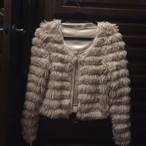 Shag/fringe crop jacket from Nordstrom.