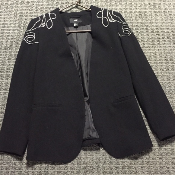 Black Blazer with silver accents
