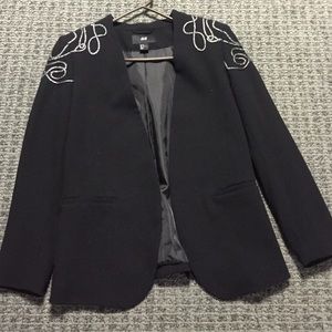 Black Blazer with silver accents