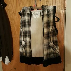 Plaid vest jacket
