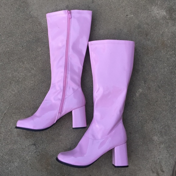 pink gogo boots