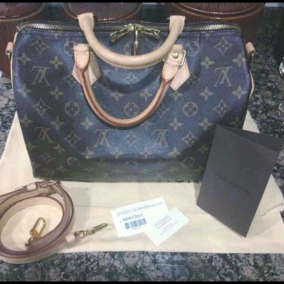 SOLD Louis Vuitton Speedy Bando Mono 30 - Picture 2 of 4