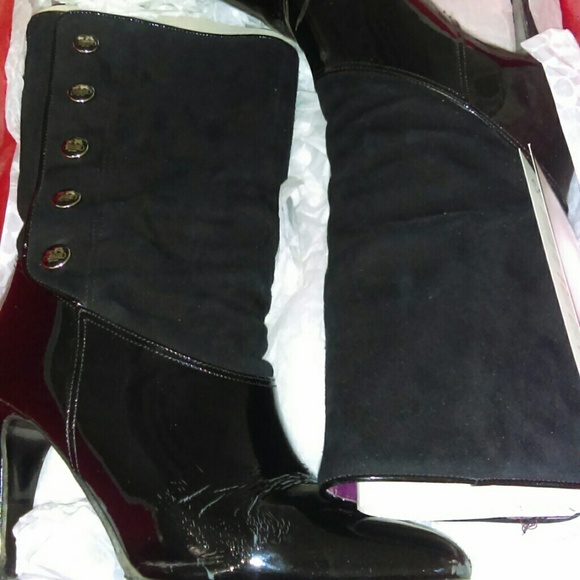 Black coach calf high boots!! - Picture 1 of 3