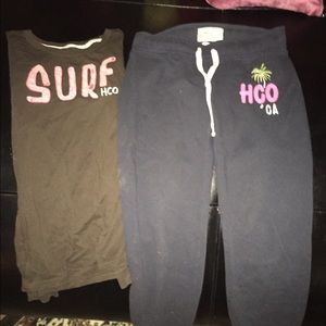 Hollister long sleeve and sweatpants