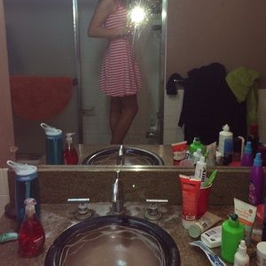 Pink striped dress