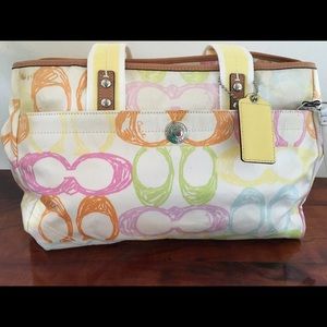Authentic Coach Pastel Colored Handbag