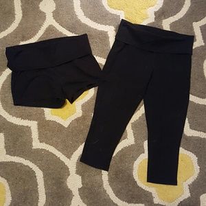 Black Yoga pants/Yoga shorts bundle