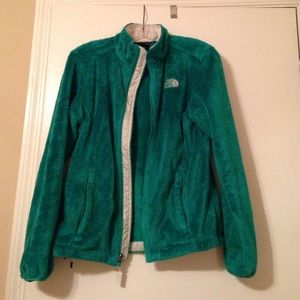 Women's green North Face fleece