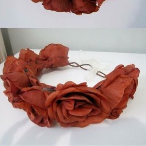 Golden Brown Floral Crown