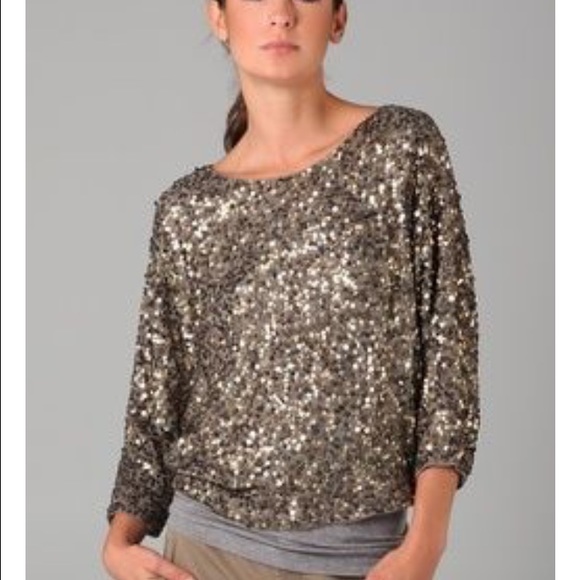 Vince Tops - Scoop neck antique sequin top NWOT